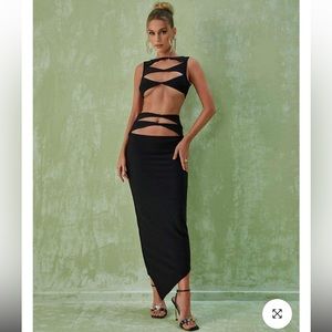 Hedwig Cutout Bandage Set In Black